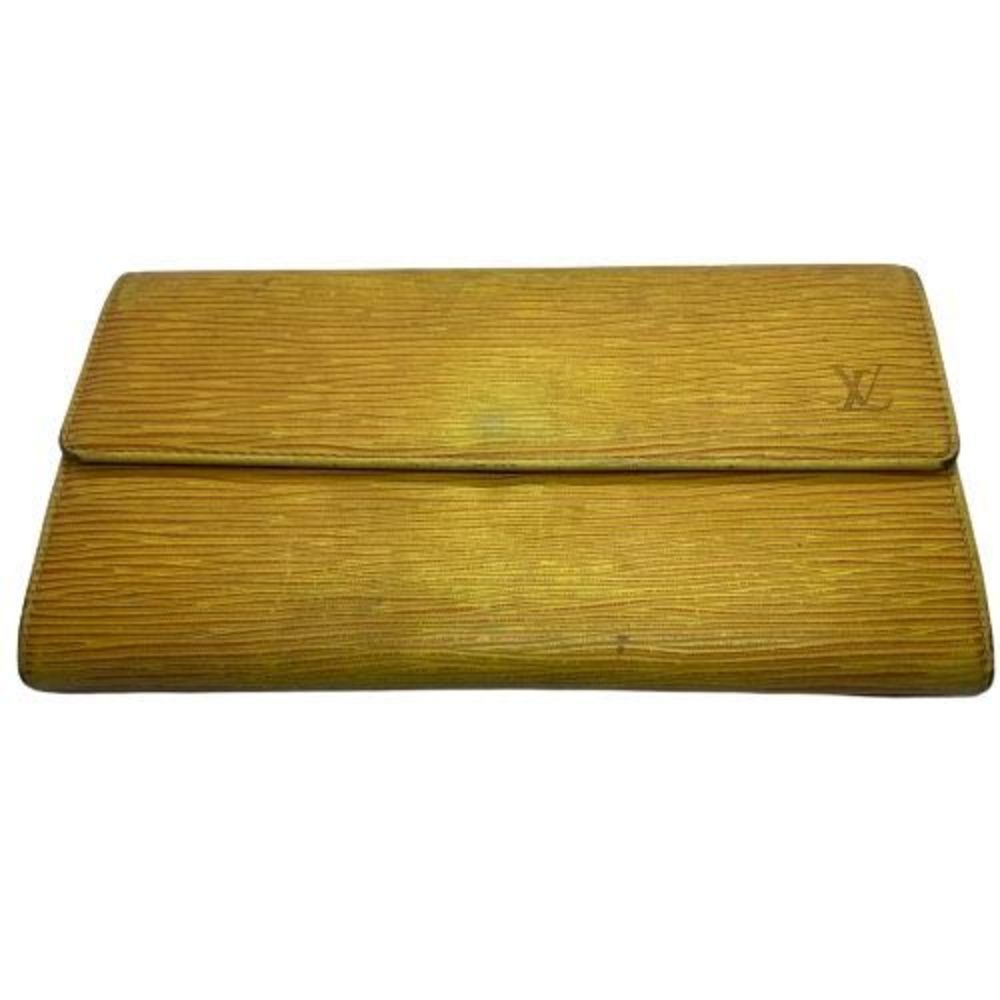 ** Broken Zipper** Authentic 1995 Louis Vuitton Yellow Epi Leather Long Wallet